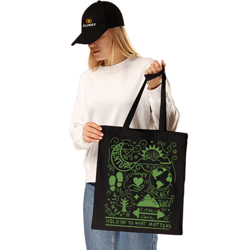 Clingy Doodle Tote Bag