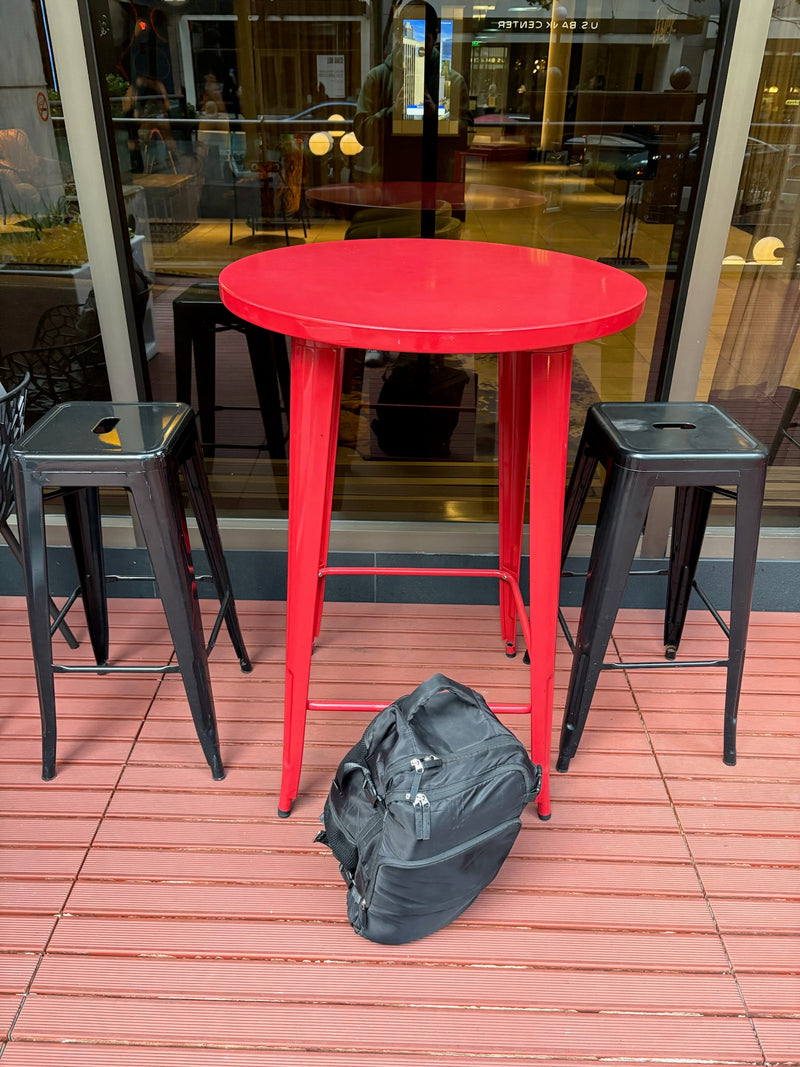Bag on dirty floor before ClingyHook